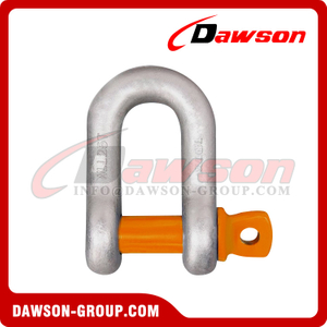 DAWSON BRAND Grade T8 DG210A Forged Alloy Steel Dee Shackle with Screw Pin, G8 Class Screw Pin Chain Shackle