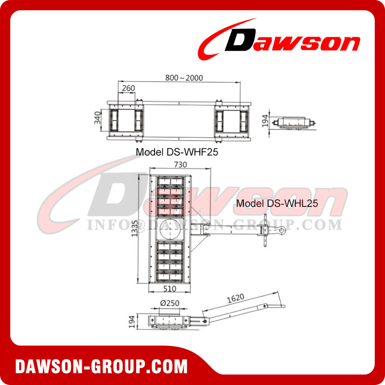 DS-WHF25+DS-WHL25 Series Transport Trolley, Cargo Trolleys