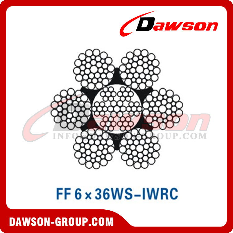 Steel Wire Rope Construction(FF6×29Fi-IWRC)(FF6×36WS-IWRC), Wire Rope for Port Machinery 