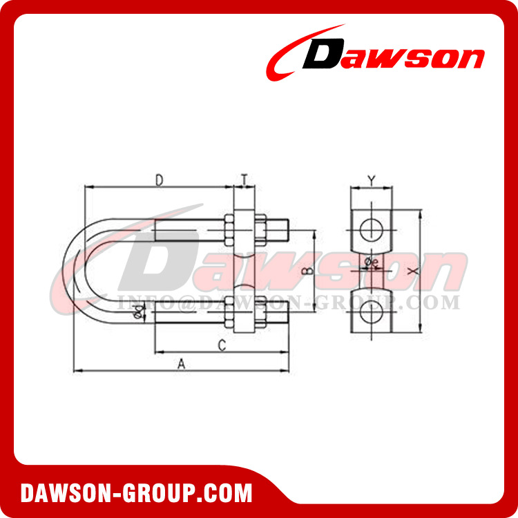 Single Type Dogbone Shackle, U-Adjustor Chain Tensioner Single Type Dogbone Shackle, U-Adjustor Chain Tensioner