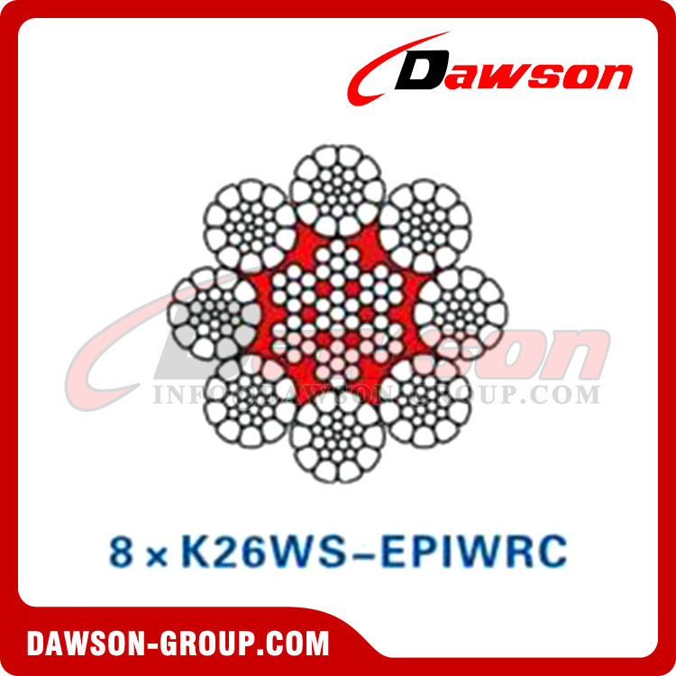 Steel Wire Rope(8×K26WS-EPIWRC)(8×K31WS-EPIWRC), Steel Metallurgical Wire Rope 