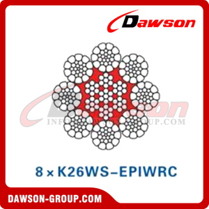Steel Wire Rope(8×K26WS-EPIWRC)(8×K36WS-EPIWRC), Steel Metallurgical Wire Rope 