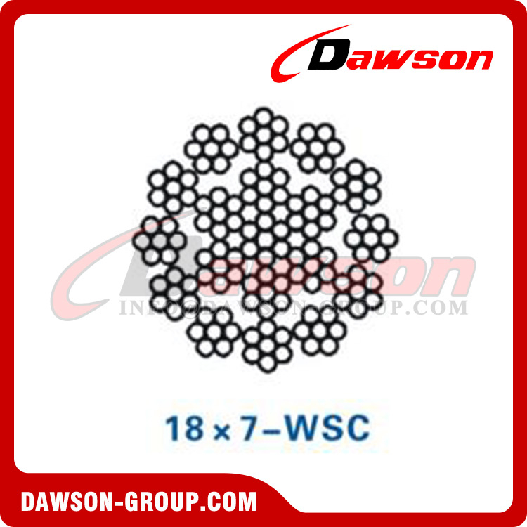 Steel Wire Rope(18×7-WSC)(34×7-WSC), Wire Rope for Coal and Mining