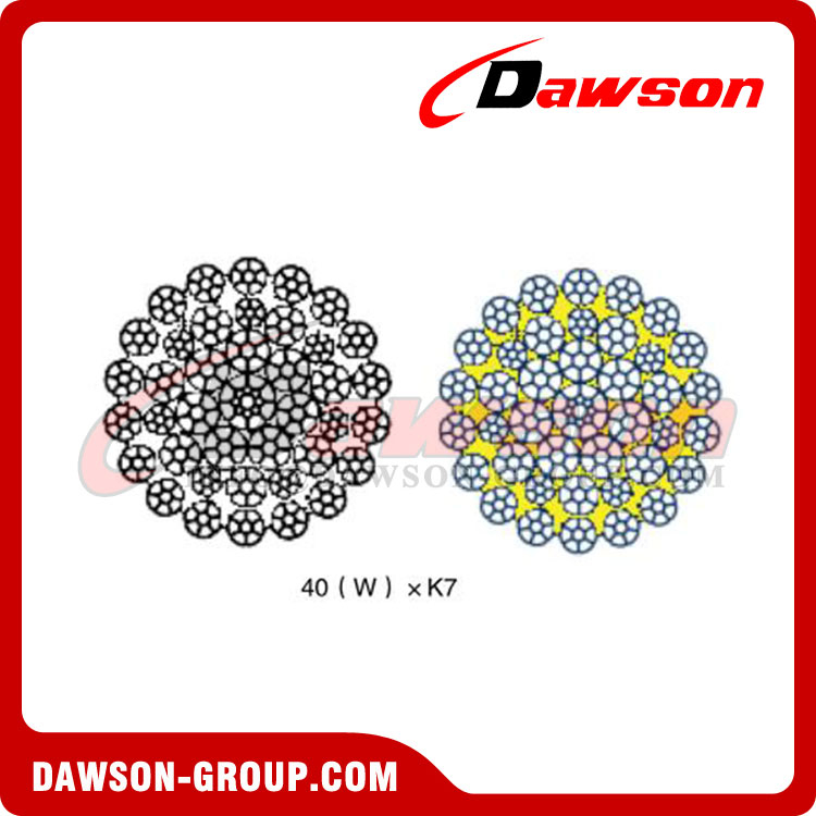 Steel Wire Rope(35(W)×K7)(40(W)×K7), Wire Rope for Oceanography ...