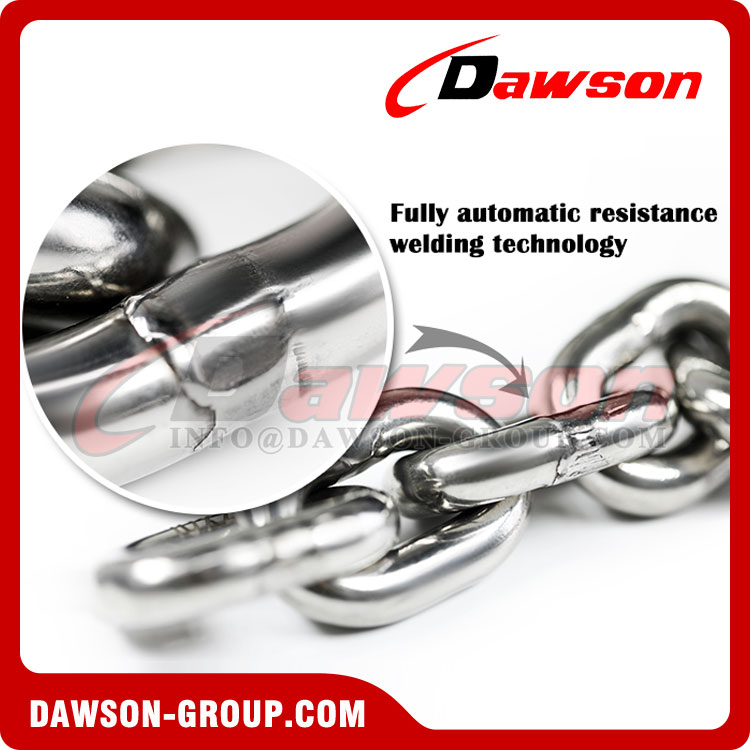 EN818-2 G50 3-16MM Stainless Steel Hoist Chain, SS304 SS304L SS316 SS316L Hoist Chain