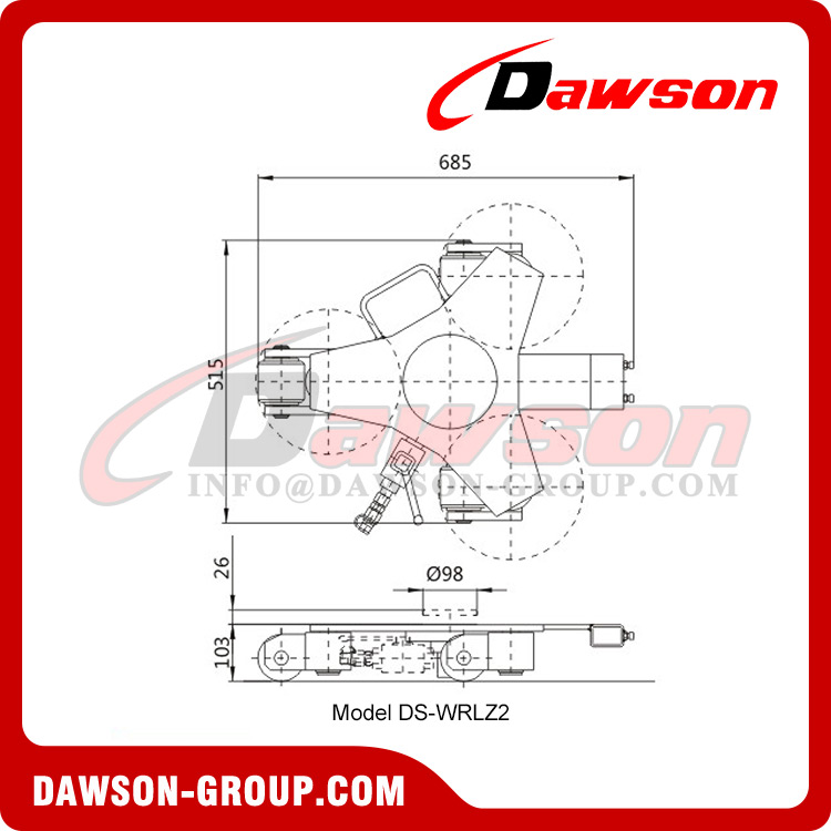 DS-WRLZ2 DS-WRLZ4 Series Rotating Trolleys, Rotating Transport Trolleys, Rotating Skates, Transport Skates