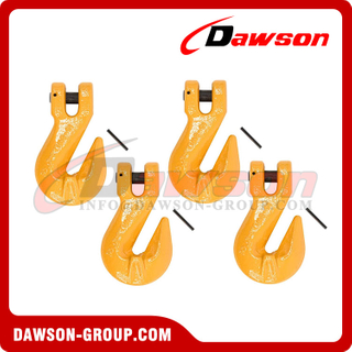 1/2'' Grade 80 Clevis Cradle Grab Hooks with Pins, Tow Hooks with Clevis Pin for Trucks 12000 lbs WLL