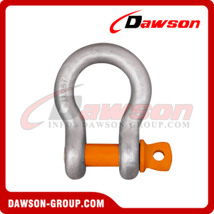DAWSON BRAND Grade T8 DG209A Forged Alloy Steel Bow Shackle with Screw Pin, G8 Class Screw Pin Anchor Shackle