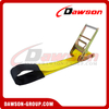 Underlift Tie Down 4'' Heavy Duty Strap with Ratchet for Towing, Under Reach Tie-Down Straps, Used to Wrap The Underlift Bar and Vehicle Axle to Tow