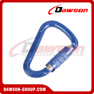 DSJ-A7107TN Aluminum Material For Custom Round Shape Carabiner, Pear Shape Auto Locking Climbing Carabiner 