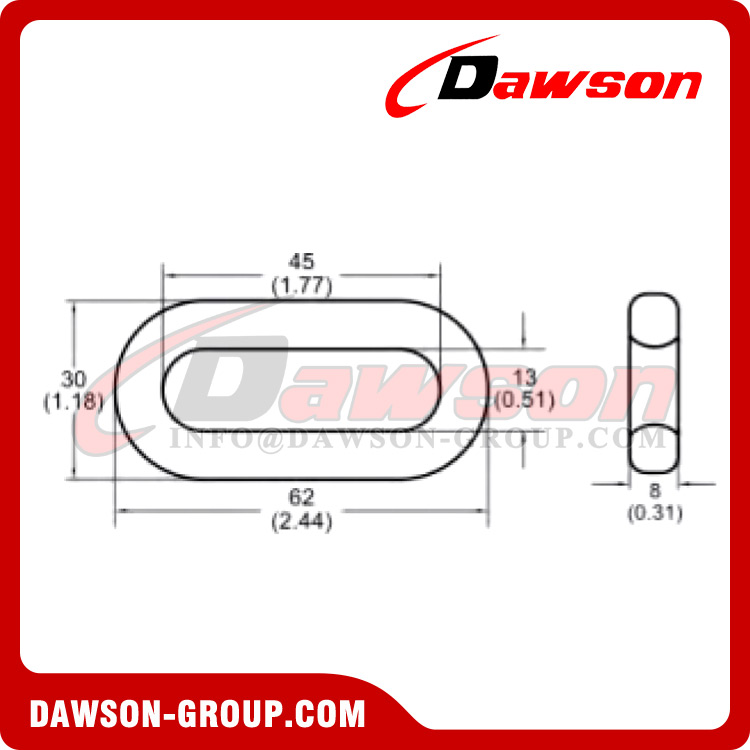DSJ-4019 Buckle For Safety Belt, Full Body Harness Accessories, Forged Steel, Heat Treated Metal Steel Buckle 