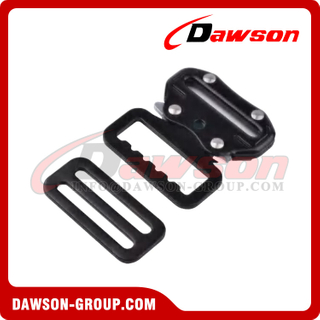 DSJ-4029 Flat Metal Square Belt Buckle, Black Color Quick Release Buckle For Fall Protection and Bags and Luggages 