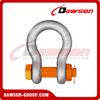 DAWSON BRAND Grade T8 DG2130A DG2140 Forged Alloy Steel Bow Shackle with Safety Pin, G8 Class Bolt Type Anchor Shackle