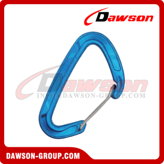 DSJ-A2015U Aluminum Material For Custom Round Shape Carabiner, Spring Locking Wire Gate Carabiner Hook