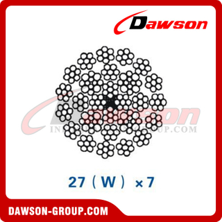 Steel Wire Rope Construction(27(W)×7)(35(W)×7), Wire Rope for Construction Machinery
