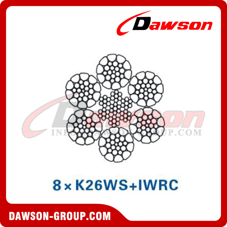 Steel Wire Rope Construction(8×K26WS+IWRC)(8×K36WS+IWRC), Wire Rope for Construction Machinery 