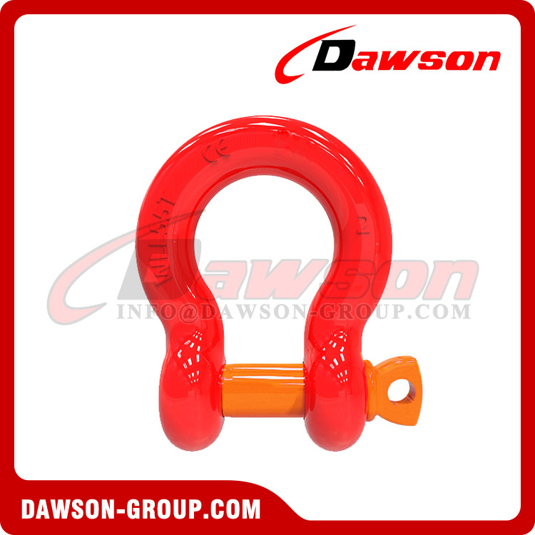 DS758 Grade G8 T8 5/16'' -2'' Screw Type Alloy Bow Shackle, Anchor Shackle with Screw Pin