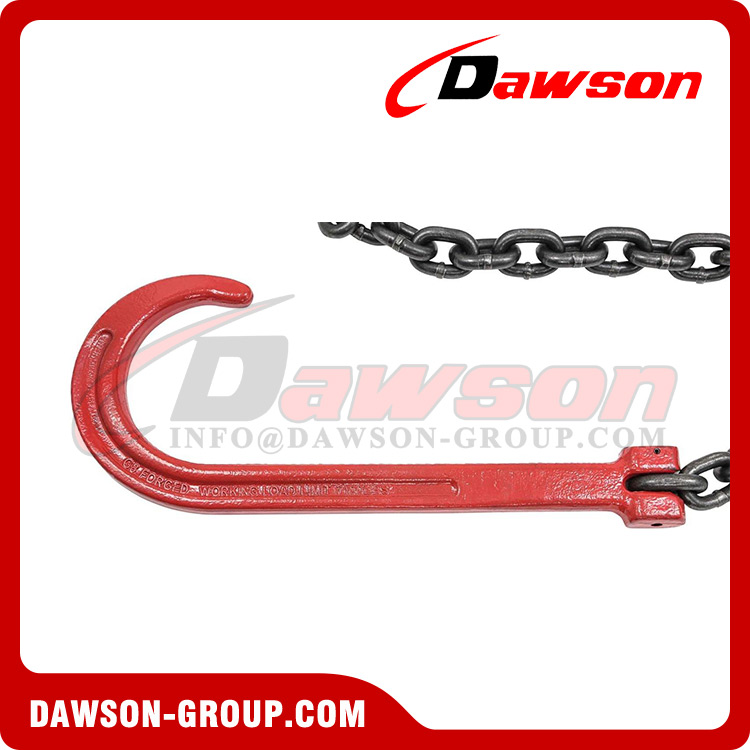 Alfa Wheels 5/16" X 10' G70 Tow Chain With J Hook & RTJ Grab Hook – 4,700 Lbs WLL (2-Pack)