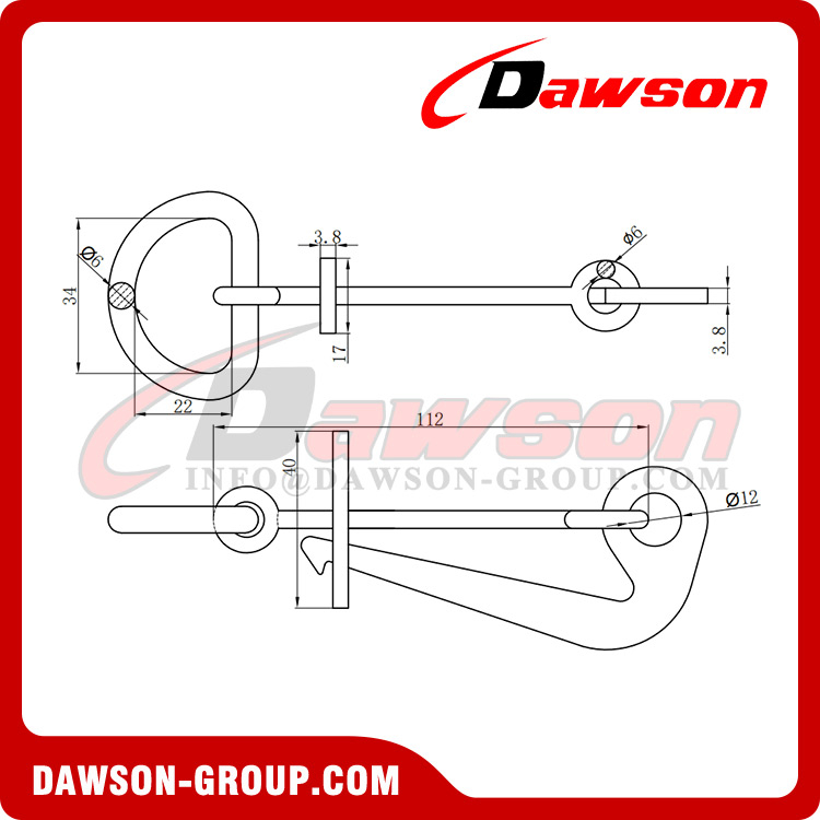 Stainless Steel AISI316 Senhouse Slip Hook, Stainless Steel AISI304