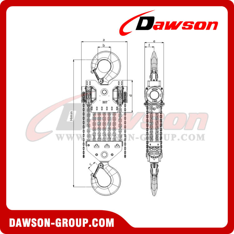 DS-DF-B 20T,30T Chain Hoist, Chain Block - China Dawson Group Supplier, Factory
