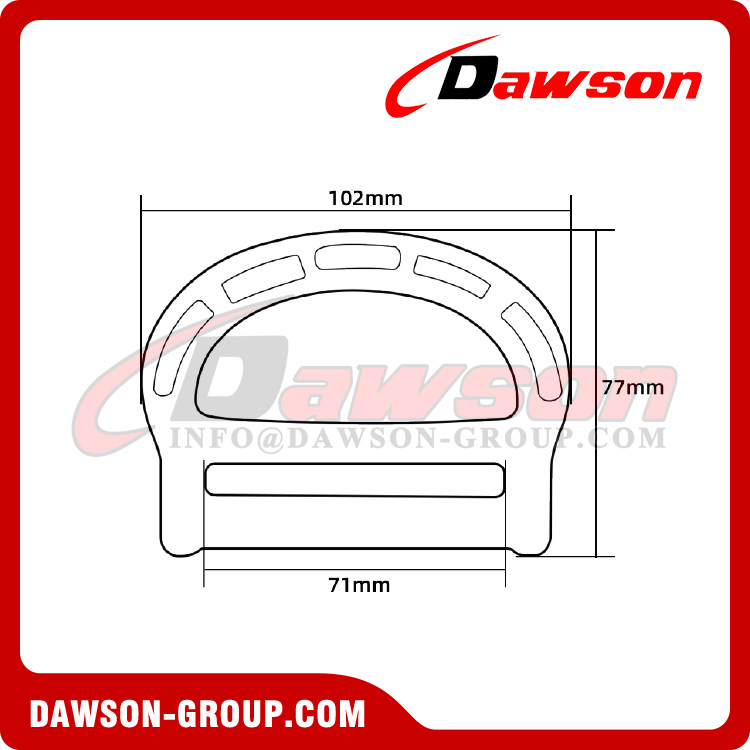 DSJ-A3021 Outdoor Climb Fall Protection Aluminum D-Ring, 70mm Aluminium Safety Harnesses D-Ring