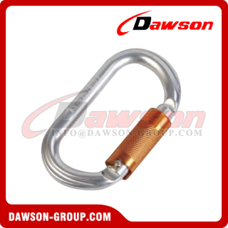 DSJ-T1806TN Aluminum Material For Custom Round Shape Carabiner, 22Kn Climbing Locking Carabiner