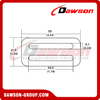 DSJ-A4021 Buckle For Safety Belt, Aluminium Safety Harness 3-Bar Buckles, Safety Harness Slide Buckle 