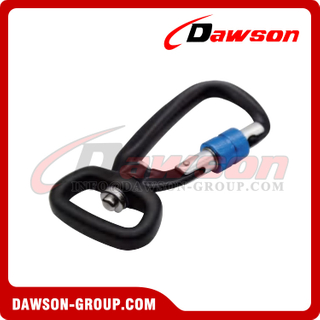 DSJ-A1303TN+D High Quality For Aluminum Swivel Carabiner, Locking Swivel Carabiner For Dog Leash 