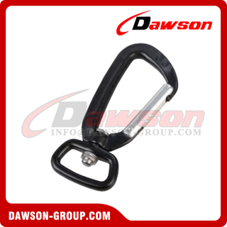 DSJ-A1305+D Aluminum Climbing Carabiner With Wire Gate, Aluminum Locking Swivel Carabiner For Dog