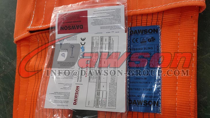 WLL 50 Ton Polyester Heavy Duty Webbing Slings 50000KG Lifting Slings - Lifting Slings - Dawson Group Ltd. - China Manufacturer, Factory