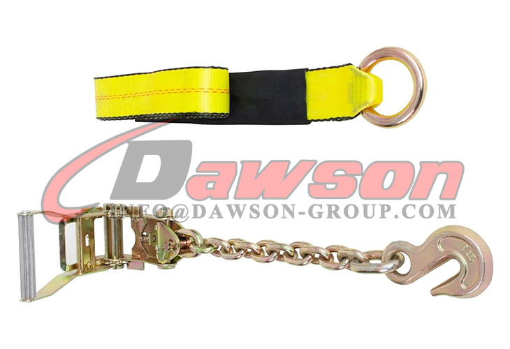 8 Point Roll Back Vehicle Tie Down Kit with Chain Extension on Both