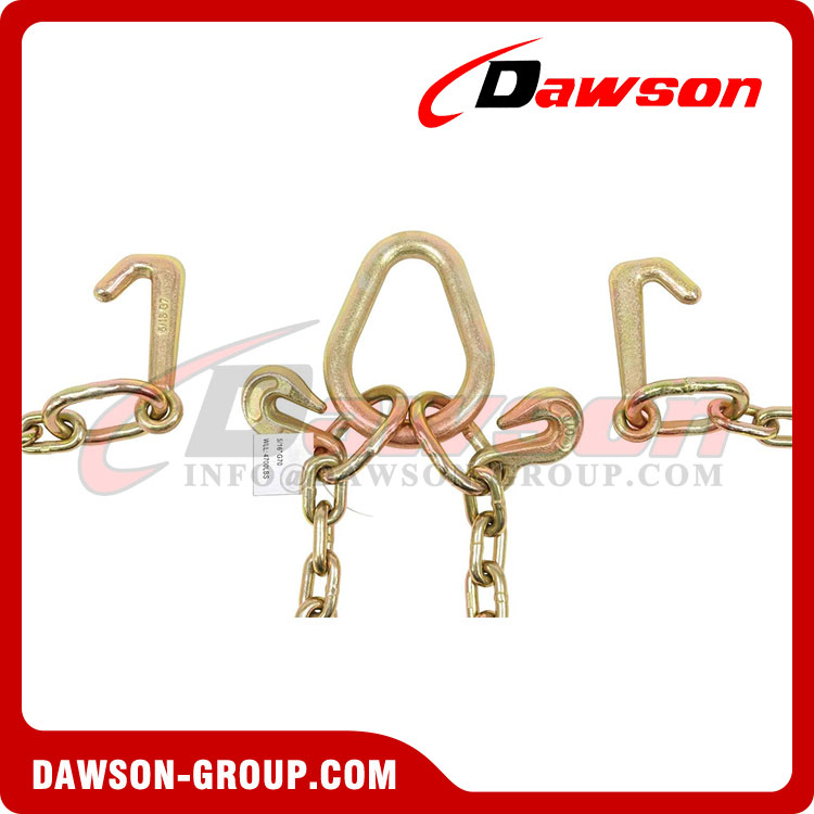 Grade 70 5/16'' V-Chain Bridle Tow with 4'' Mini J Hooks & Grab Hooks at  Pear Link, 3' Leg 4700 LBS WLL Tow Truck Chain for Trailer Wrecker Recovery  Towing - Dawson
