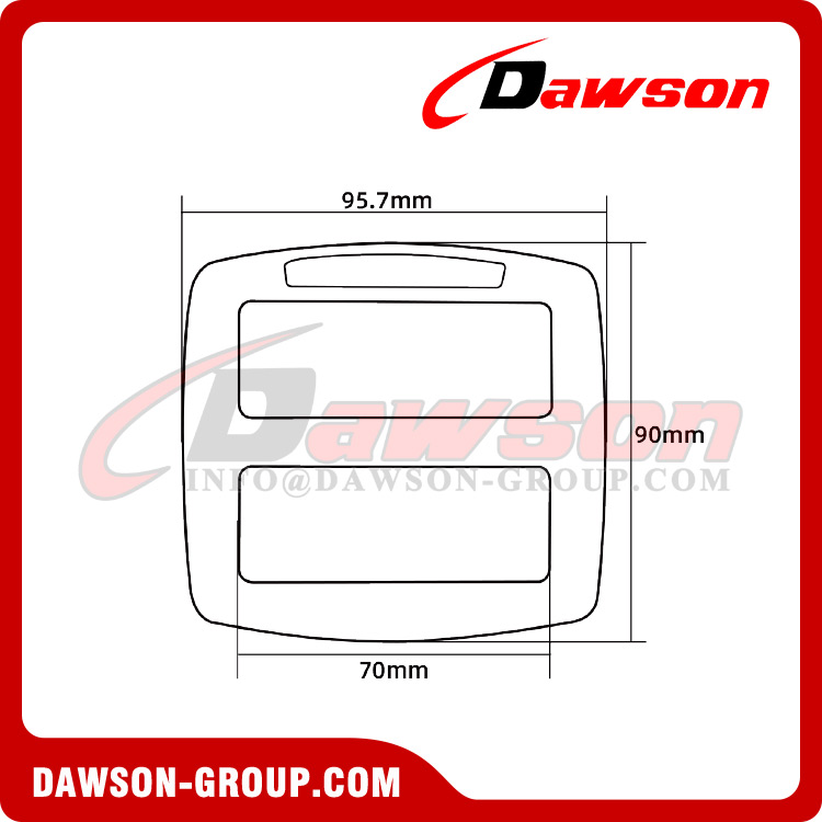 DSJ-A4040 Aluminum Buckle For Fall Protection Bags Luggages, Sheet Aluminum Buckles, Heat treated Buckle