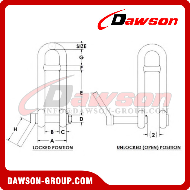 DAWSON DG59A 1'' 2'' WLL 830 Ton Alloy Steel Construction