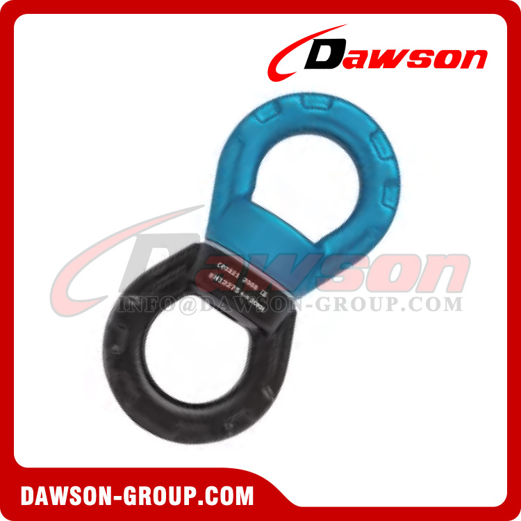DSJ-F+F Aluminum Lifting Eye Swivel Ring, 35Kn 360 Degree Rotational Spinner Swivel Carabiner