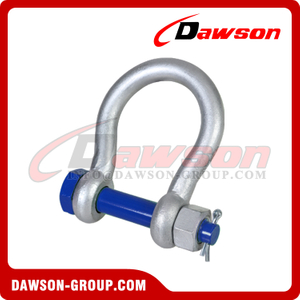 Grade 8 Bow Shackles with Safety Bolt and Wider Shackle Mouth, G8 Safety Bolt Shackle with Big Opening Large Mouth