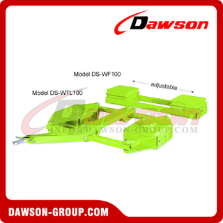 DS-WF100+DS-WTL100 Series Tandem Trolley for Heavy Loads, Tandem Dolly, Transport Trolleys