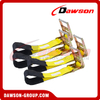 Underlift Tie Down 4'' Heavy Duty Strap with Ratchet for Towing, Under Reach Tie-Down Straps, Used to Wrap The Underlift Bar and Vehicle Axle to Tow