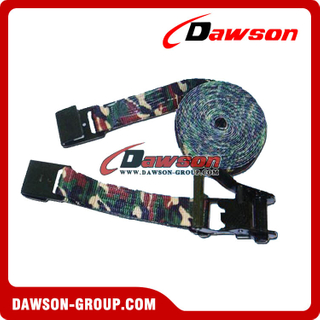 Military Camouflage Webbing Ratchet Tie Down Straps