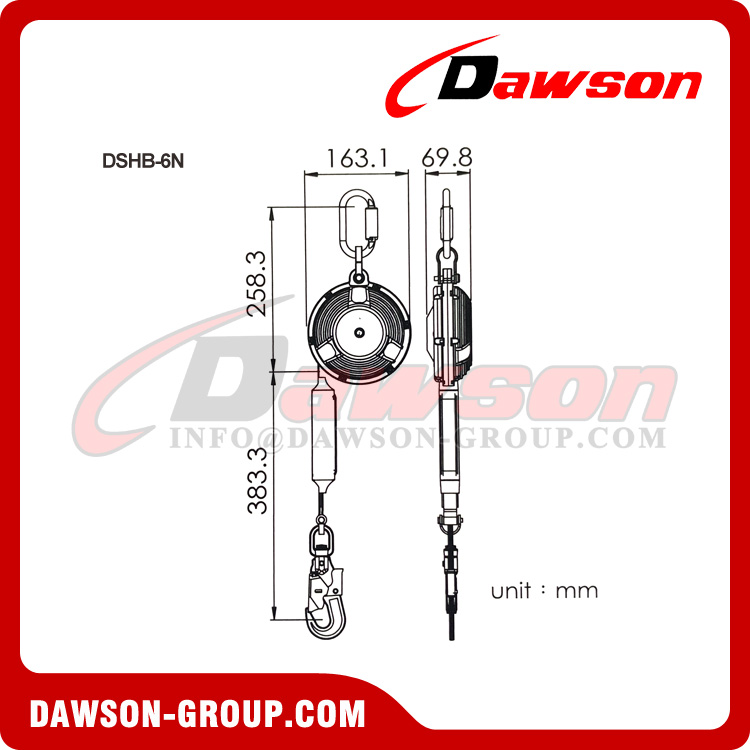 DSHB-6N Retractable Lifeline - Dawson Group Ltd. - China Manufacturer, Factory