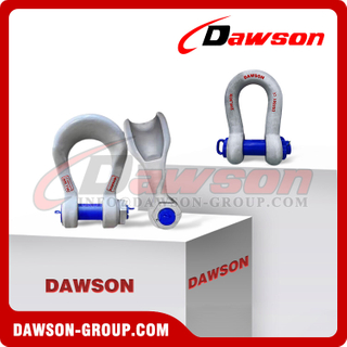 WLL 900T Heavy Duty Forged Alloy Steel Bolt Type Anchor Bow Shackle for Lifting