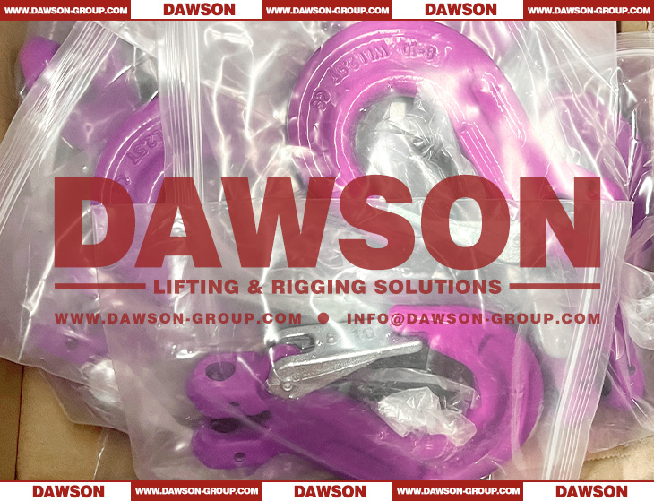 DS1004 G100 Forged Clevis Sling Hook with Safety Latch for Chain Sling Fitting, Forged Clevis Slip Hook - Dawson Group Ltd. - China Manufacturer, Supplier