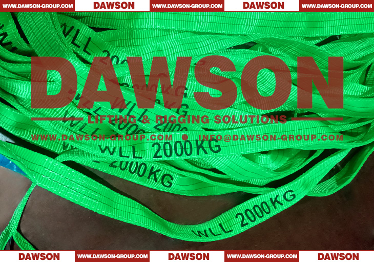 WLL 2 Ton 2000kg Polyester Webbing Slings - Lifting Slings - Dawson Group Ltd. - China Factory, Supplier