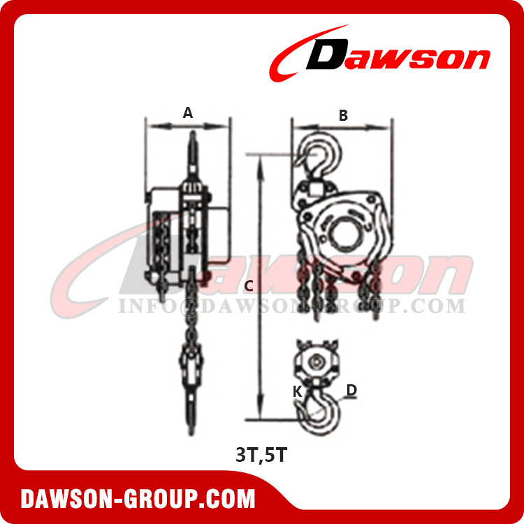 DSVC 0.5T - 75T Heavy Duty Chain Block for Lifting Goods