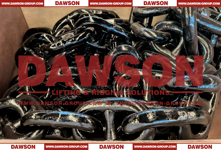 44MM Grade U2 Welded Stud Link Anchor Chain with Black Bituminous Paint for Fisheries Aquaculture Fishing - Dawson Group Ltd. - China Manufacturer, Supplier, Factory