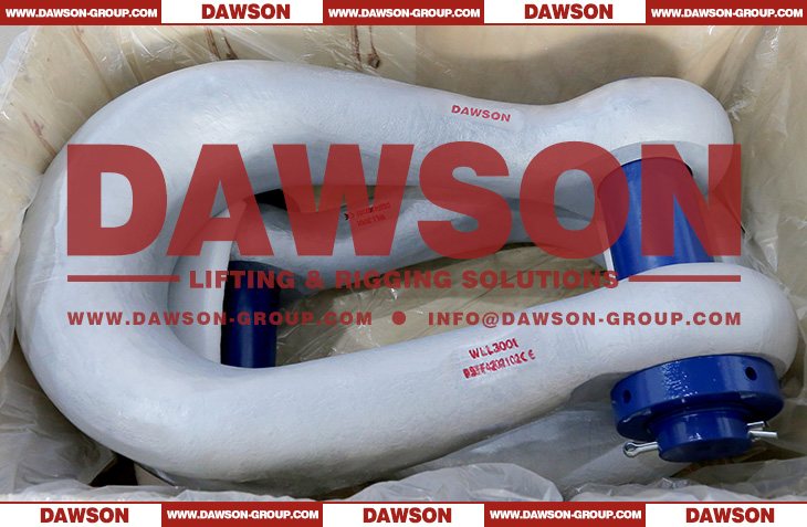 WLL 300T DG2160 Alloy Steel Bolt Type Wide Body Shackle for Synthetic Web Slings, Synthetic Round Slings or Wire Rope Slings - Dawson Group Ltd. - China Manufacturer, Supplier, Factory
