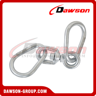 Galvanized G401 Chain Swivel with 2 Pear Links, Mooring Chain Swivel