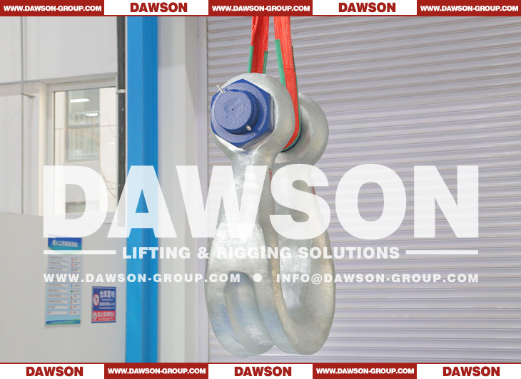 DG2160 Alloy Steel Bolt Type Wide Body Shackle for Synthetic Web Slings, Synthetic Round Slings or Wire Rope Slings - Dawson Group Ltd. - China Manufacturer, Factory