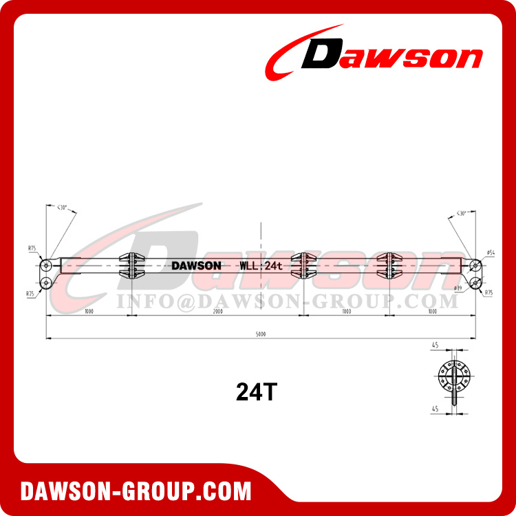 DS-MSB-24 24 Ton Modular Spreader Beams, Modulares Spreader Bars, Lifting Spreader Beam