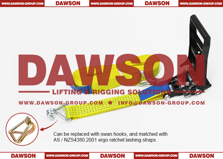 DAWSON &times; TYSONNEEMA ABS Ergo Ratchet Tie Down Straps, 50MM Ergonomic Cargo Lashing Strap - Dawson Group Ltd. - China Manufacturer, Supplier